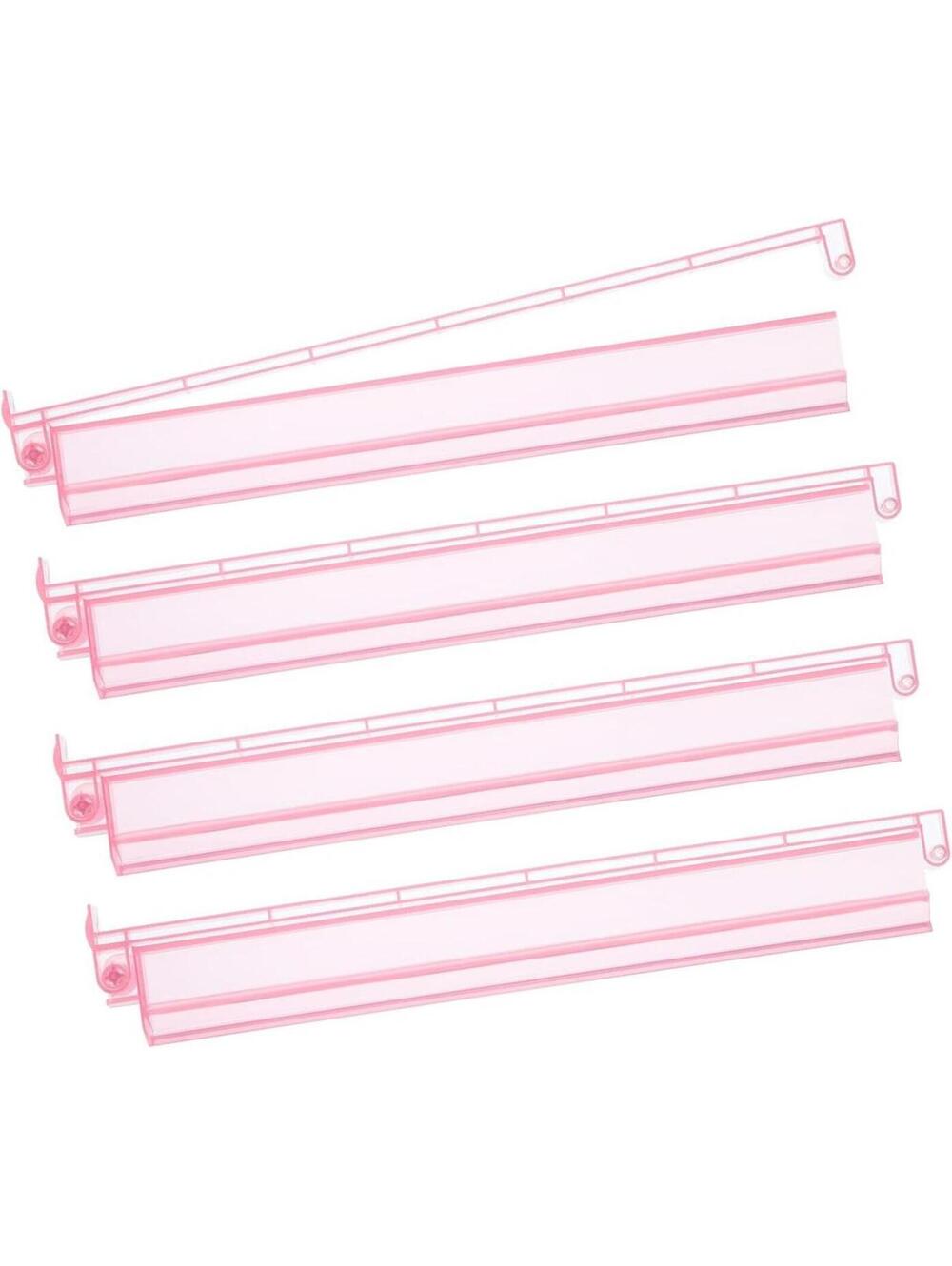 Pink Acrylic Mahjong Racks with Pushers 4PCS Set